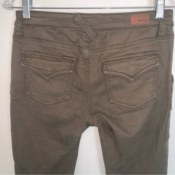 Joie Green Cargo Skinny Jean Pants 26 - Picture 6 of 10